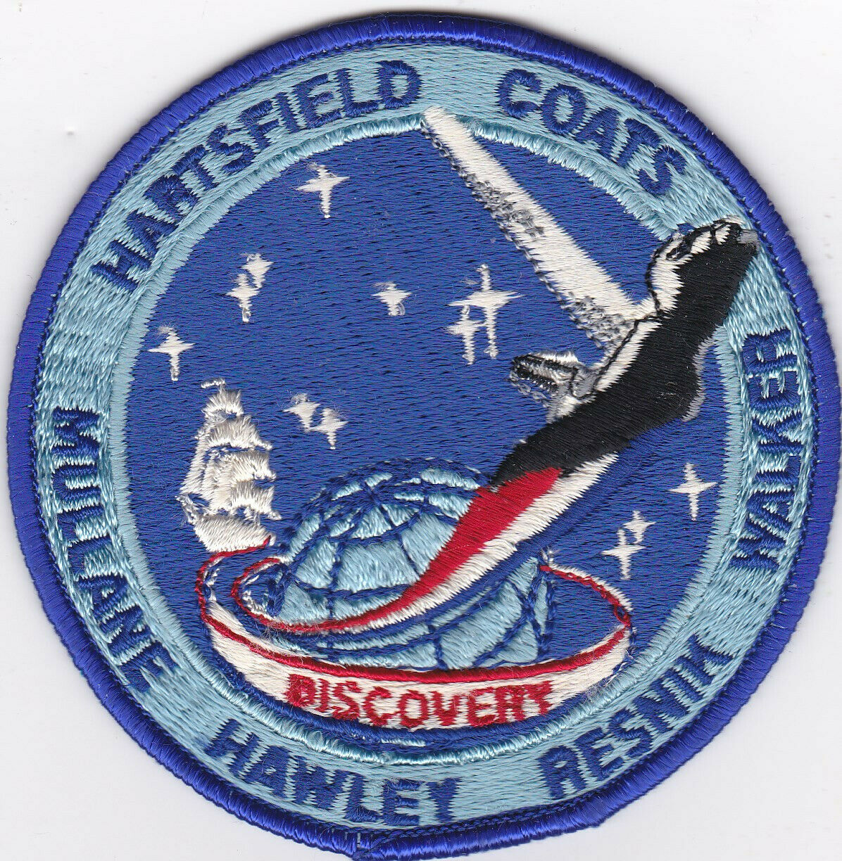 Nasa Original Sts-41d Hawley-resnick Crew Patch 4 Inch