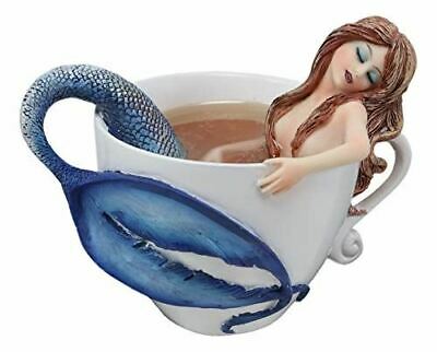 Ebros Amy Brown Relax Time Mermaid in Tea Cup Statue Fantasy Decor