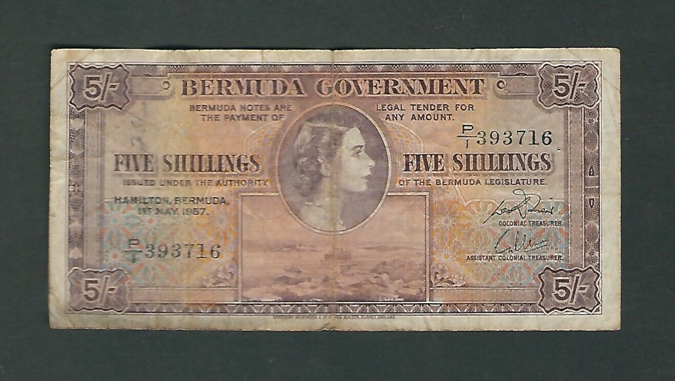Bermuda - Five (5) Shillings, 1957
