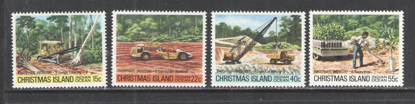 1980 Christmas Island Scott # 99-102 Complete Stamp Set Mnh