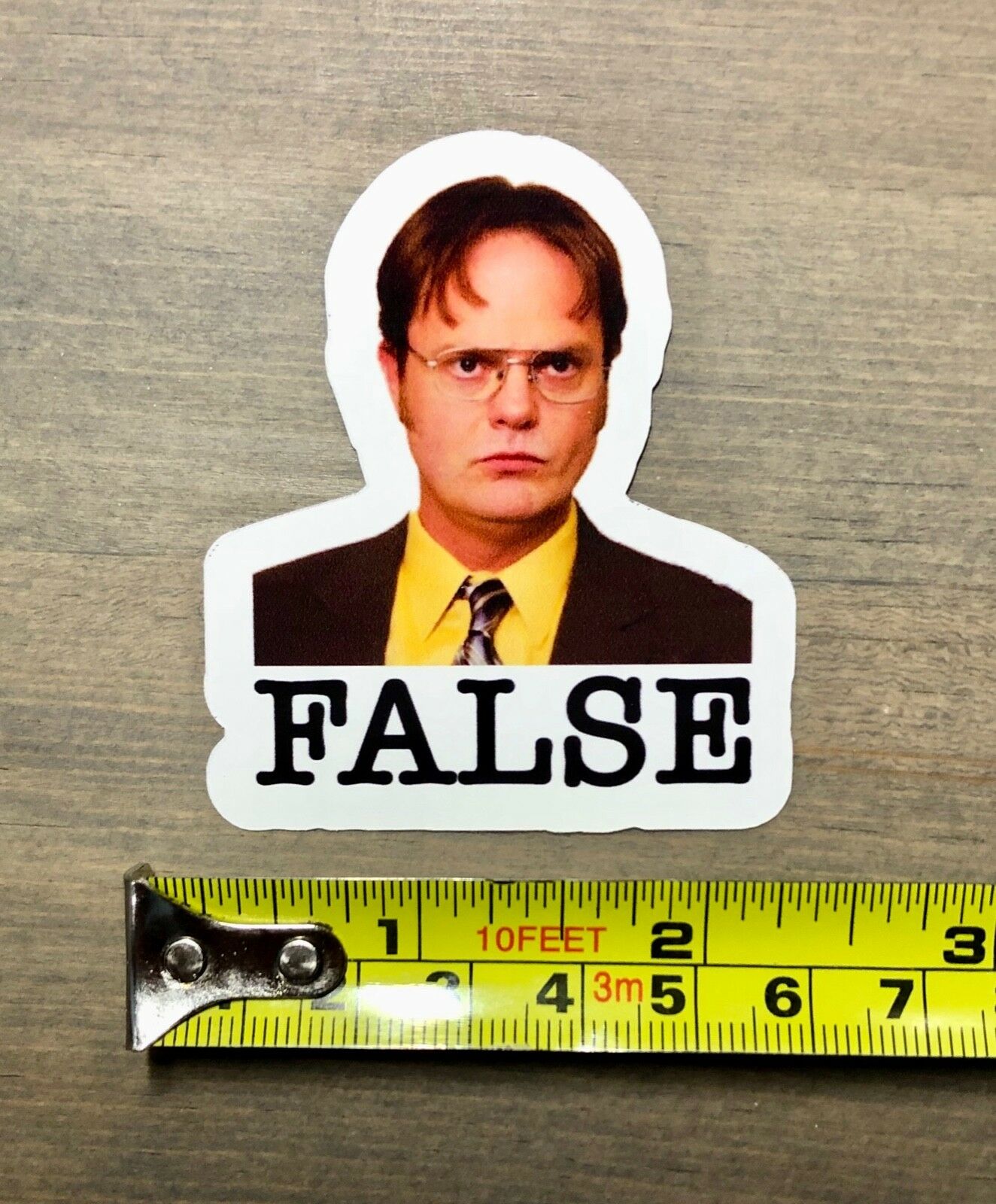 Dwight Schrute Sticker 2.5" False The Office Beets Bears Battlestar Froggy 101