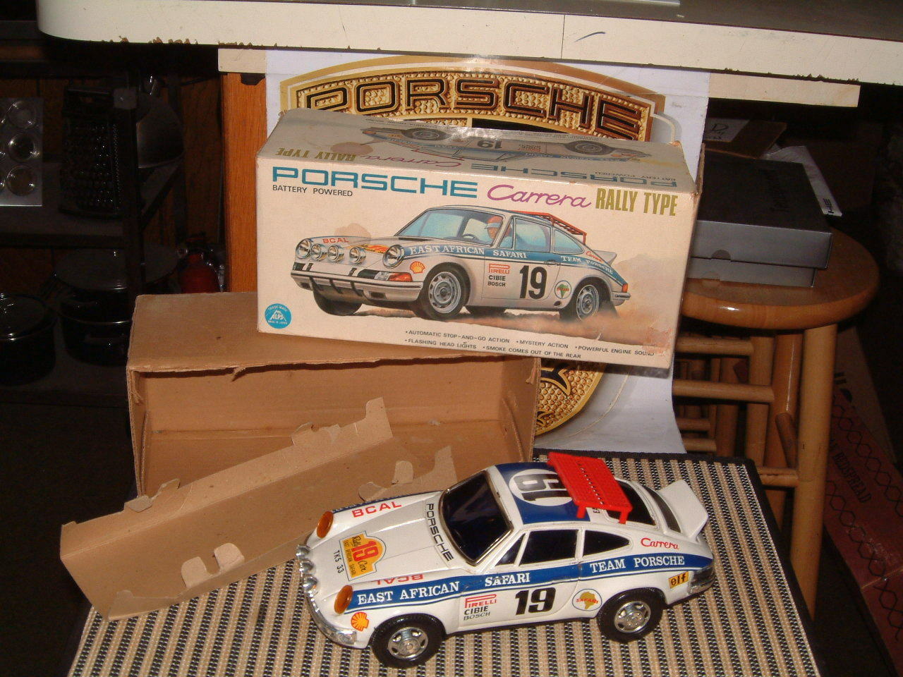 Alps Tin, B/o Porsche 1974 911rs East African Safari Perfectly Working W/box!!