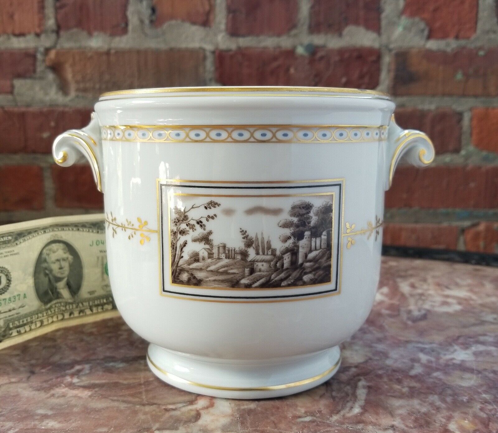 Vintage PITTORIA RICHARD GINORI Porcelain Cachepot/Planter-FIESOLE-5.25
