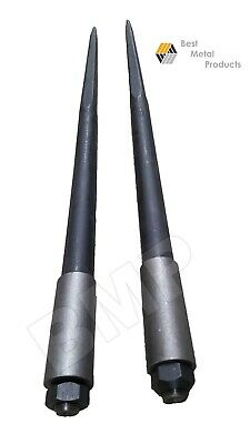 Set Of 2 Bale Spike With Nut And Sleeve Spear Hay Tines 43" 0800110-2