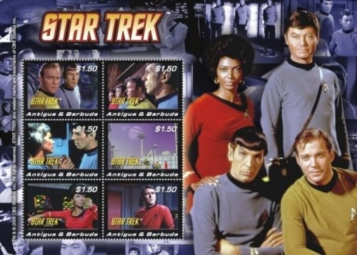 Antigua - 2008 Star Trek Sheet of 6 stamps - MNH