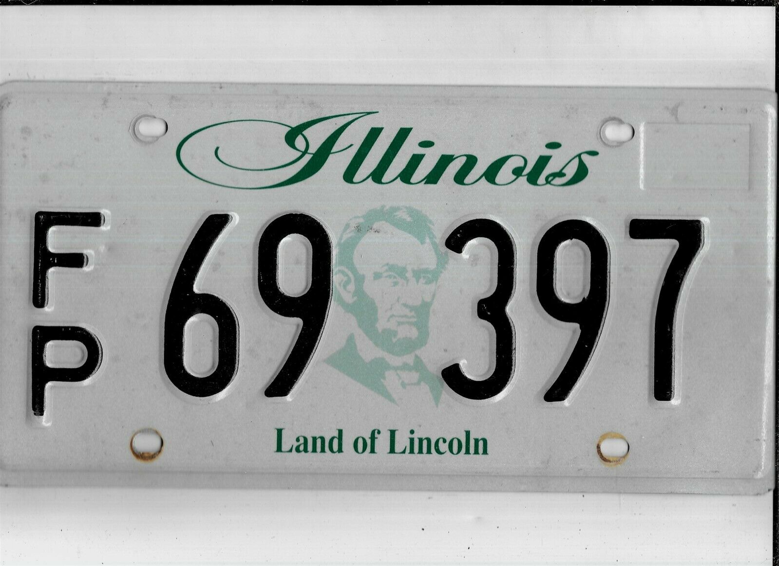 ILLINOIS passenger license plate 