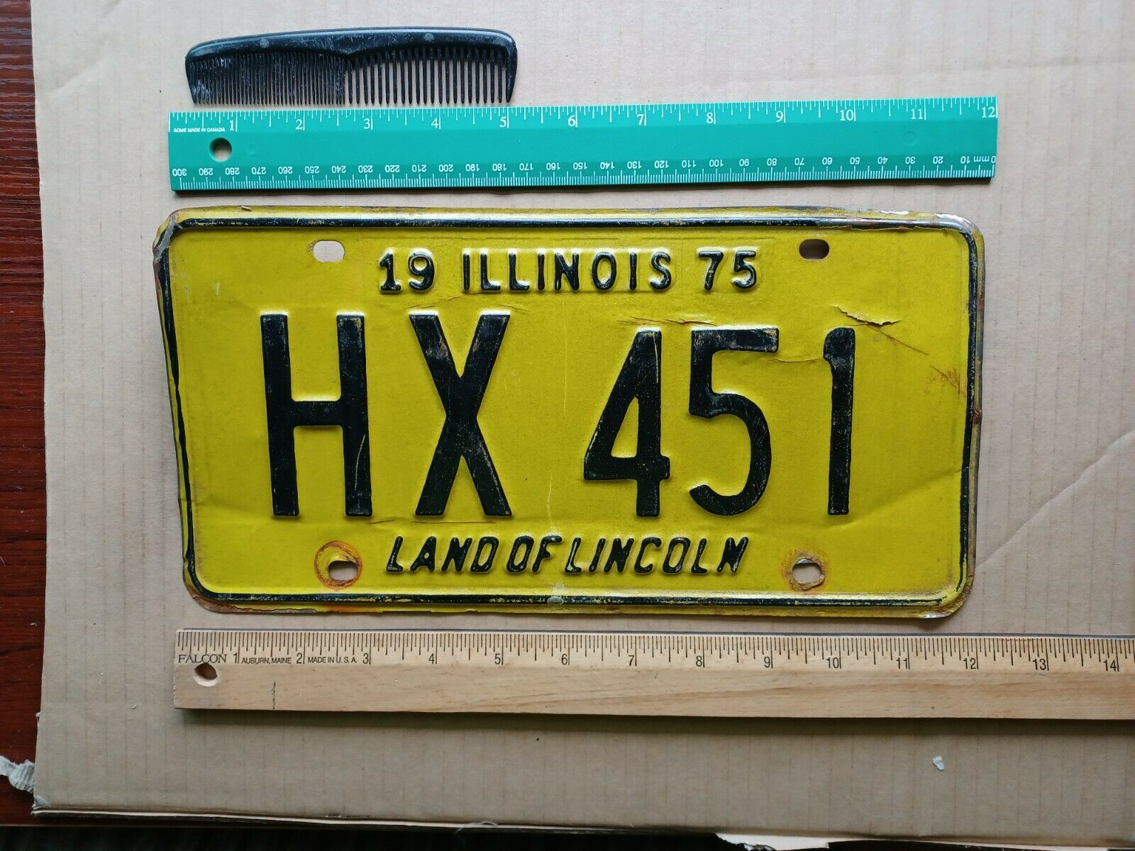 License Plate, Illinois, 1975, Hx 451