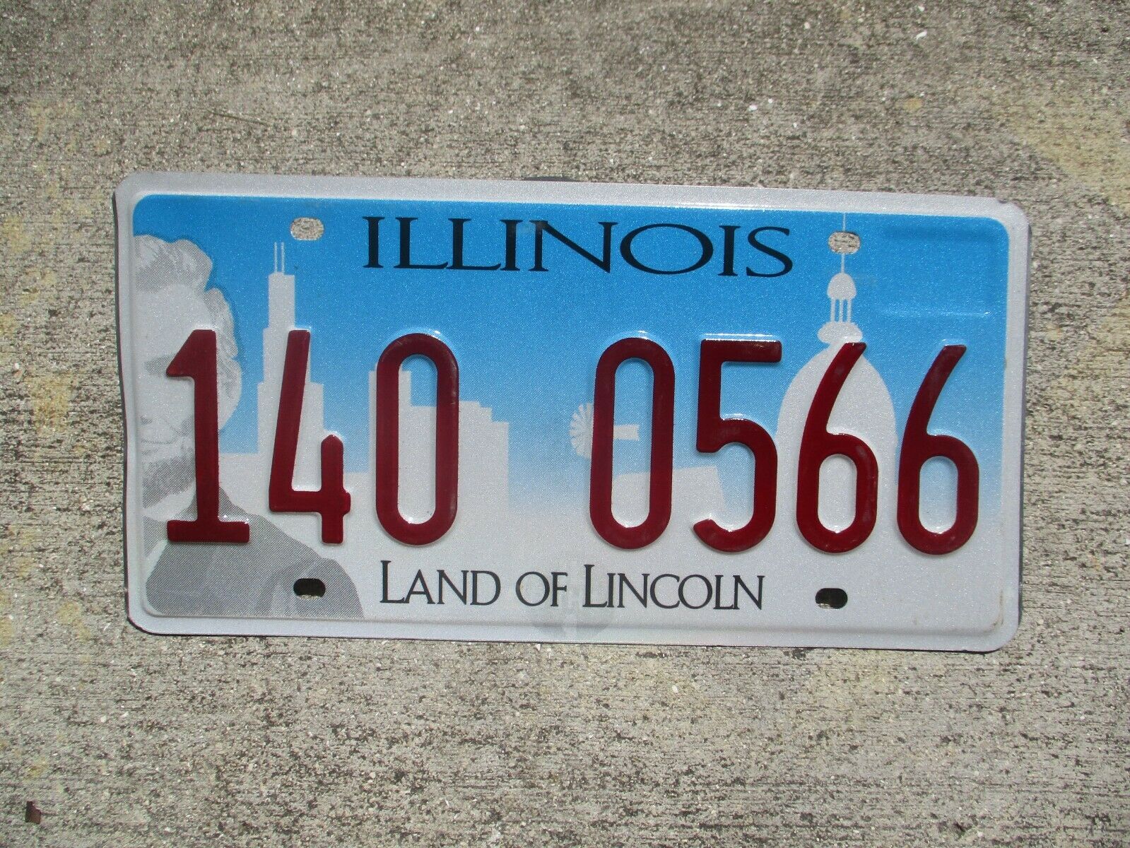 Illinois  license plate #  140  0566