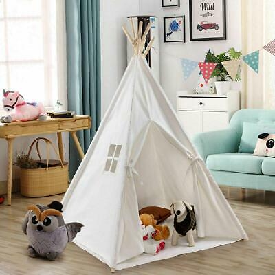 Portable Playhouse Sleeping Dome Indian Teepee Tent Children Play House White