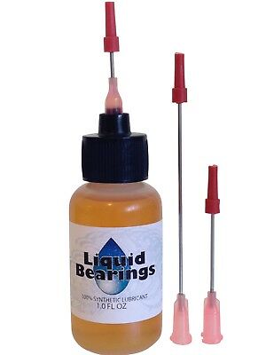 Liquid Bearings Oil With Extra-long 3” Needle, Best 100%-synthetic Lubricant !!