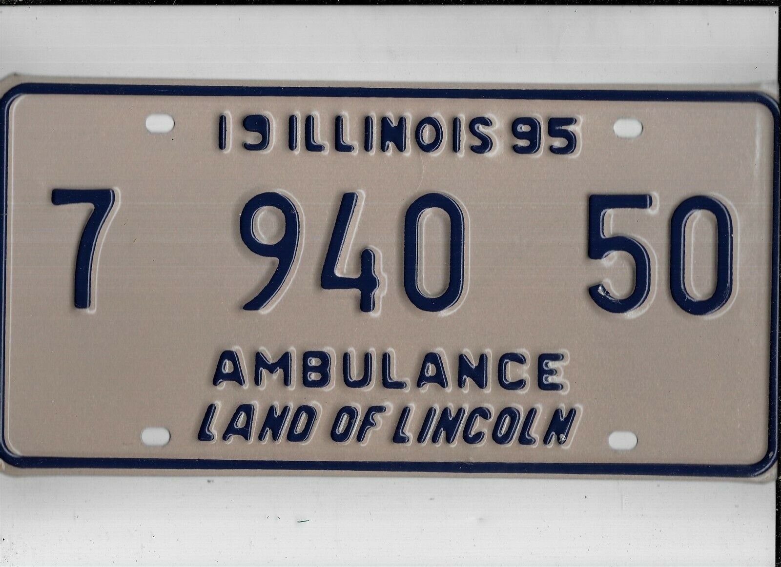 ILLINOIS 1995 license plate 