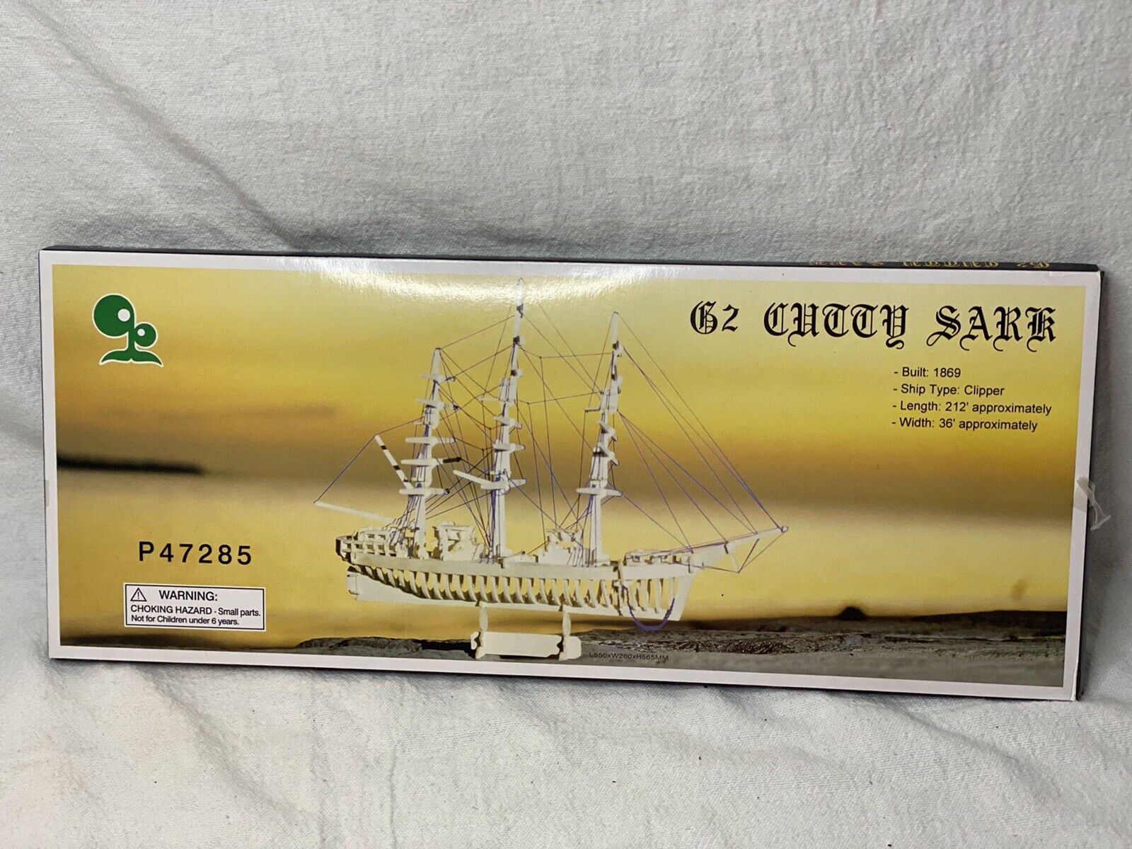 Cutty Sark G2 Wooden Ship Model Kit P47286 Taiwan Unbuilt Unique Rare Open Box