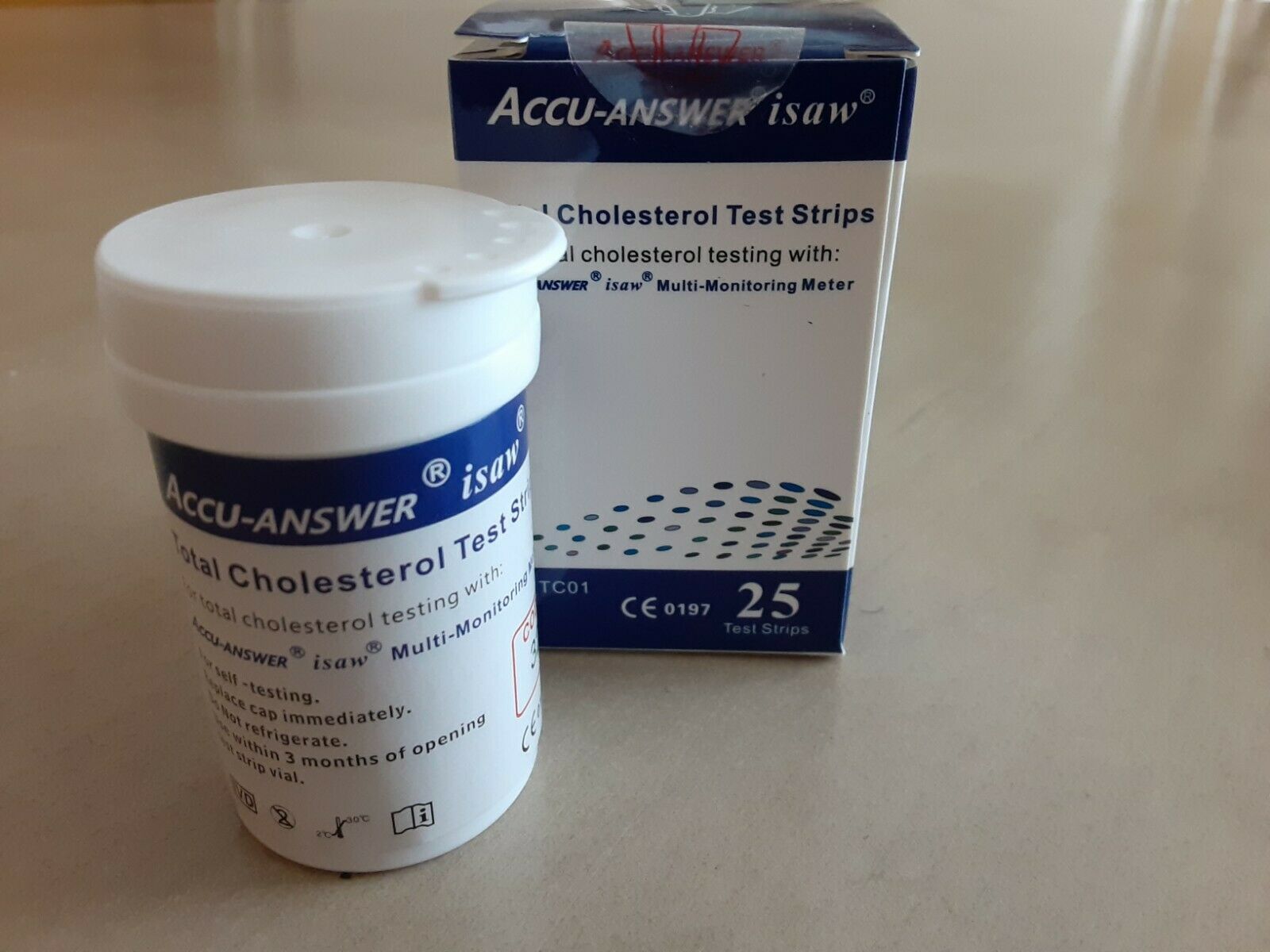 Accu Answer Cholesterol Test Strips Tc01 For 4-in-1 Meter Lbm-01 - 25 Strips