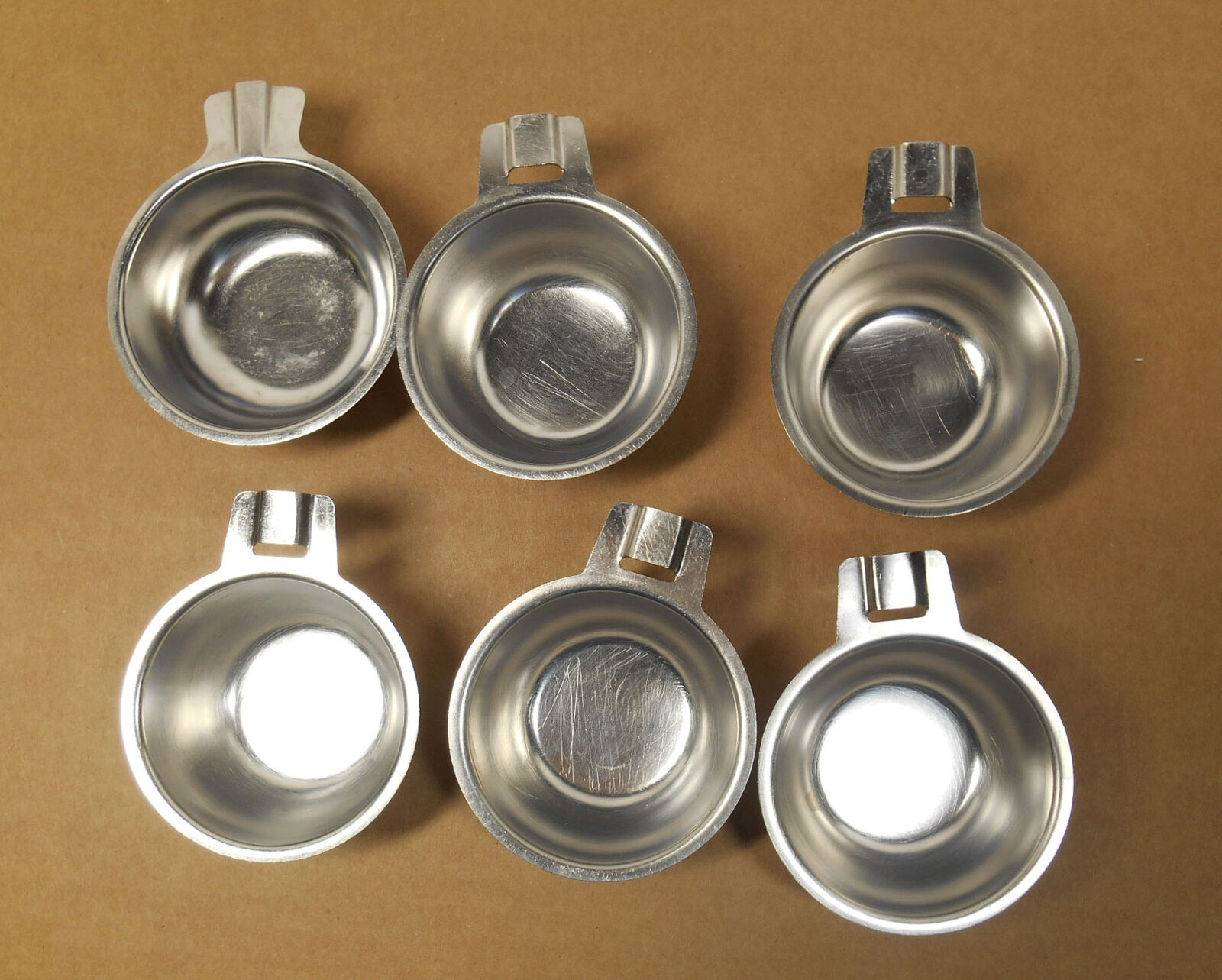 Stainless Steel Egg Poaching Replacement Cups Lot of 6