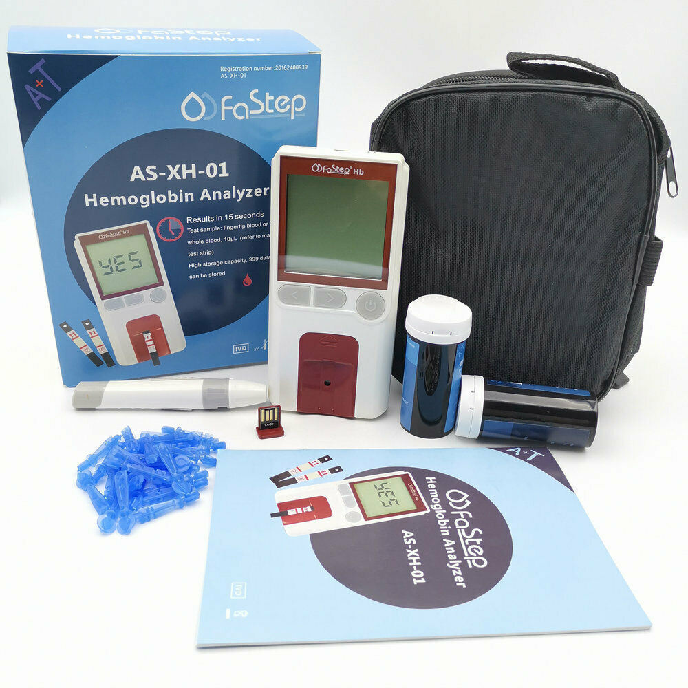 Hb Hemoglobin Meter Hemoglobin Analyzer Test Meter Anemia Monitor Meter + Strips