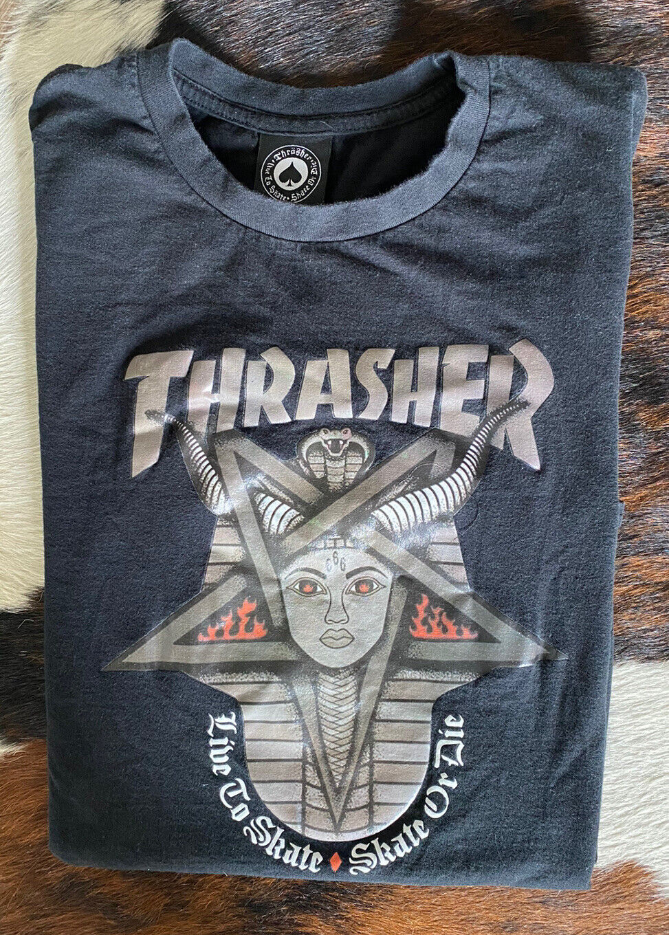 Thrasher Magazine Boys Small Grey Skater Tshirt