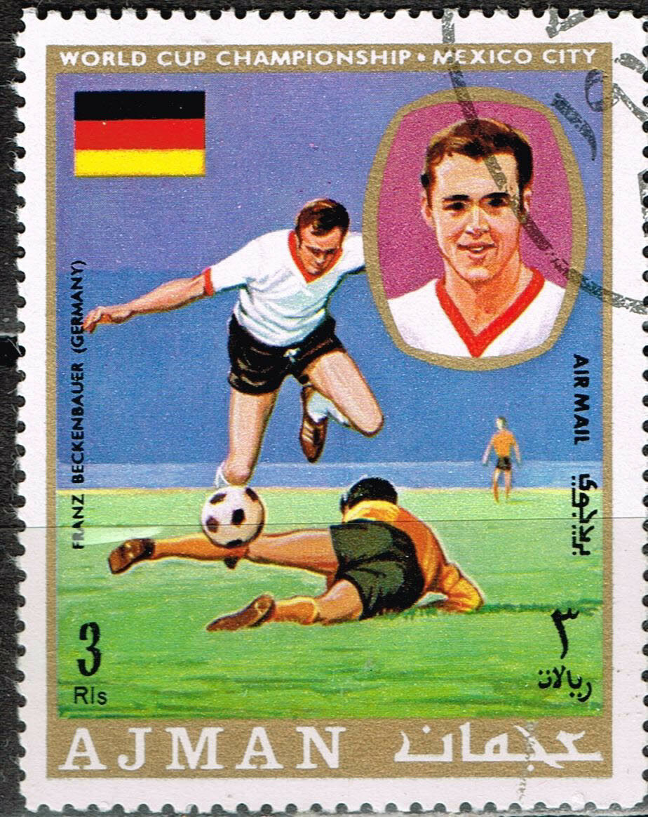 Romania Famous german Football Soccer Player Beckenbauer stamp 1970