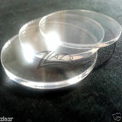 (100) 1"x1/16" Acrylic Circles Craft Disc Clear Plastic Plexiglass Shapes Clear