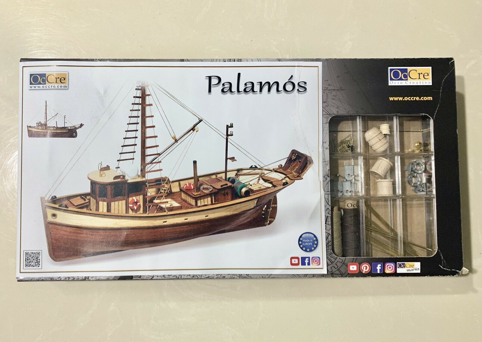 Occre Palamos Fishing Boat 1/45 Scale Model Kit. Niob. Complete W/ Instructions.