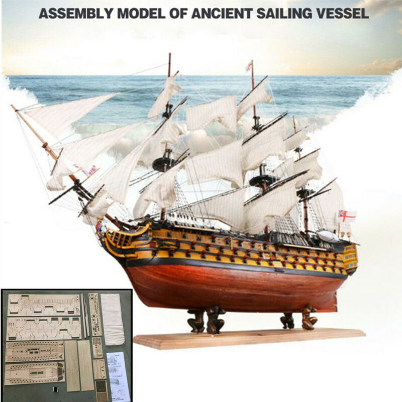 HMS Victory Wooden Sailing Boat Model DIY Kit Ship Assembly Decoration Gift