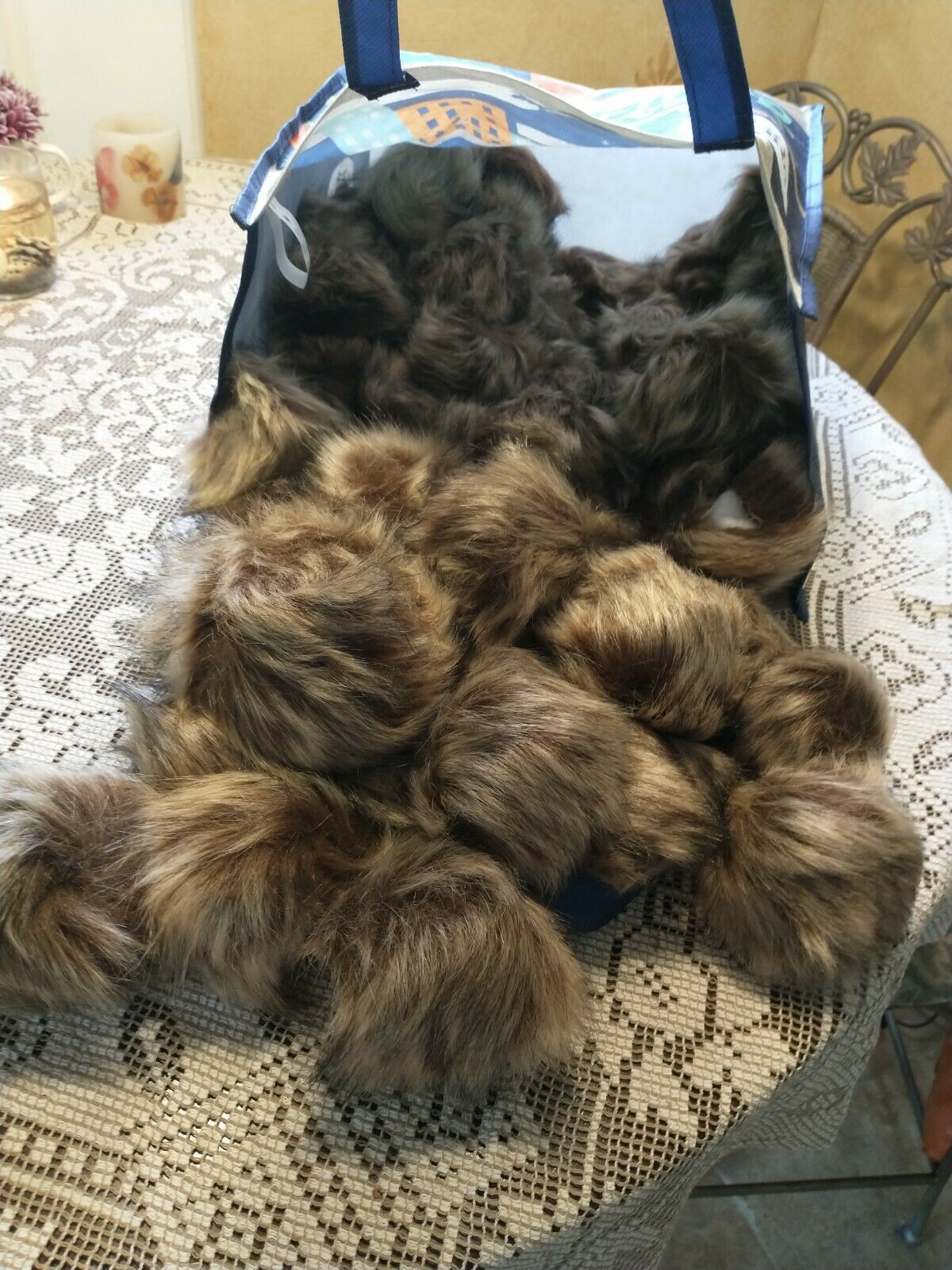 60+ Trouble With Tribbles Brown Faux Fur Balls Star Trek Costume Prop Handmade