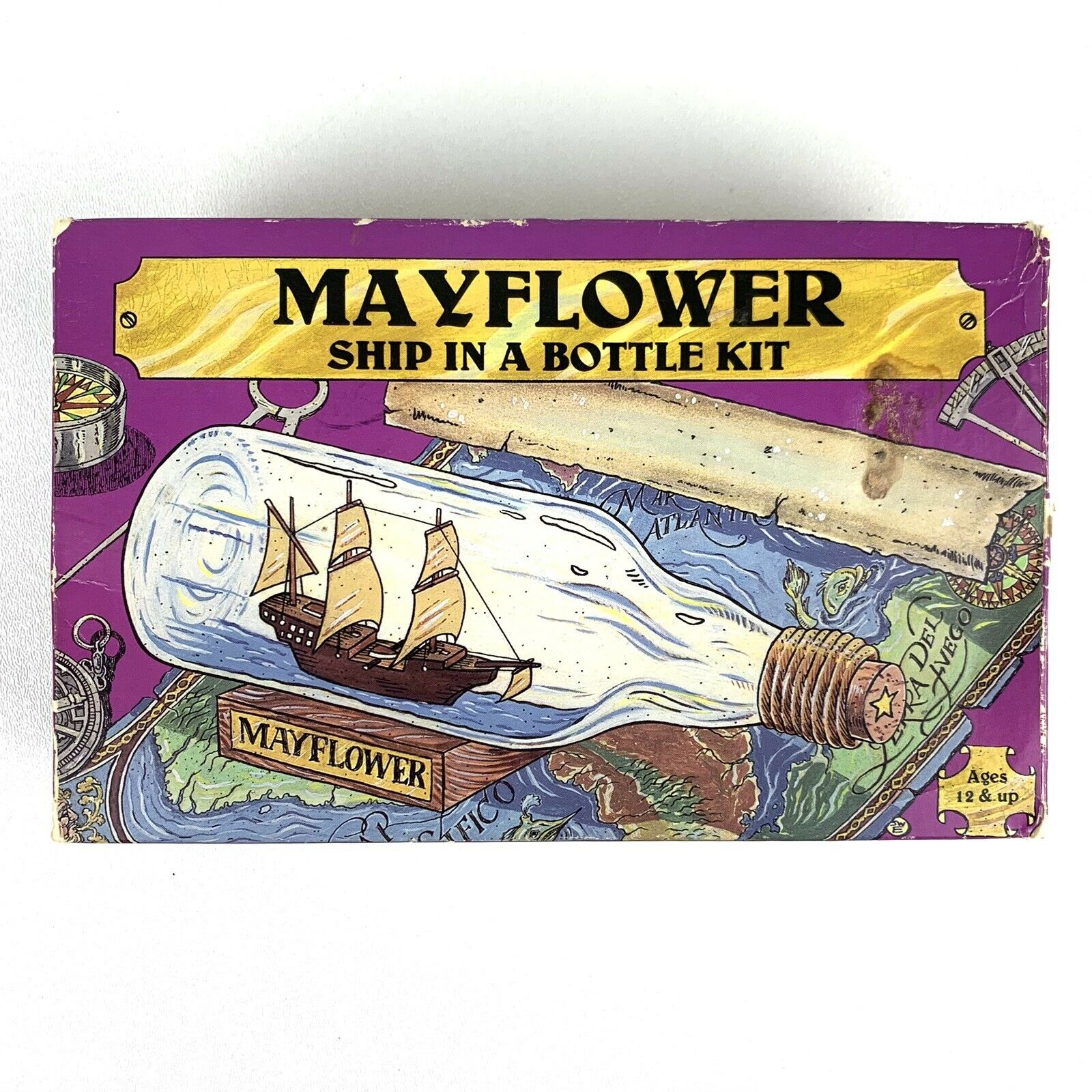 Vintage Mayflower Ship In A Bottle Kit By Woodkrafter No. 204 Brand New