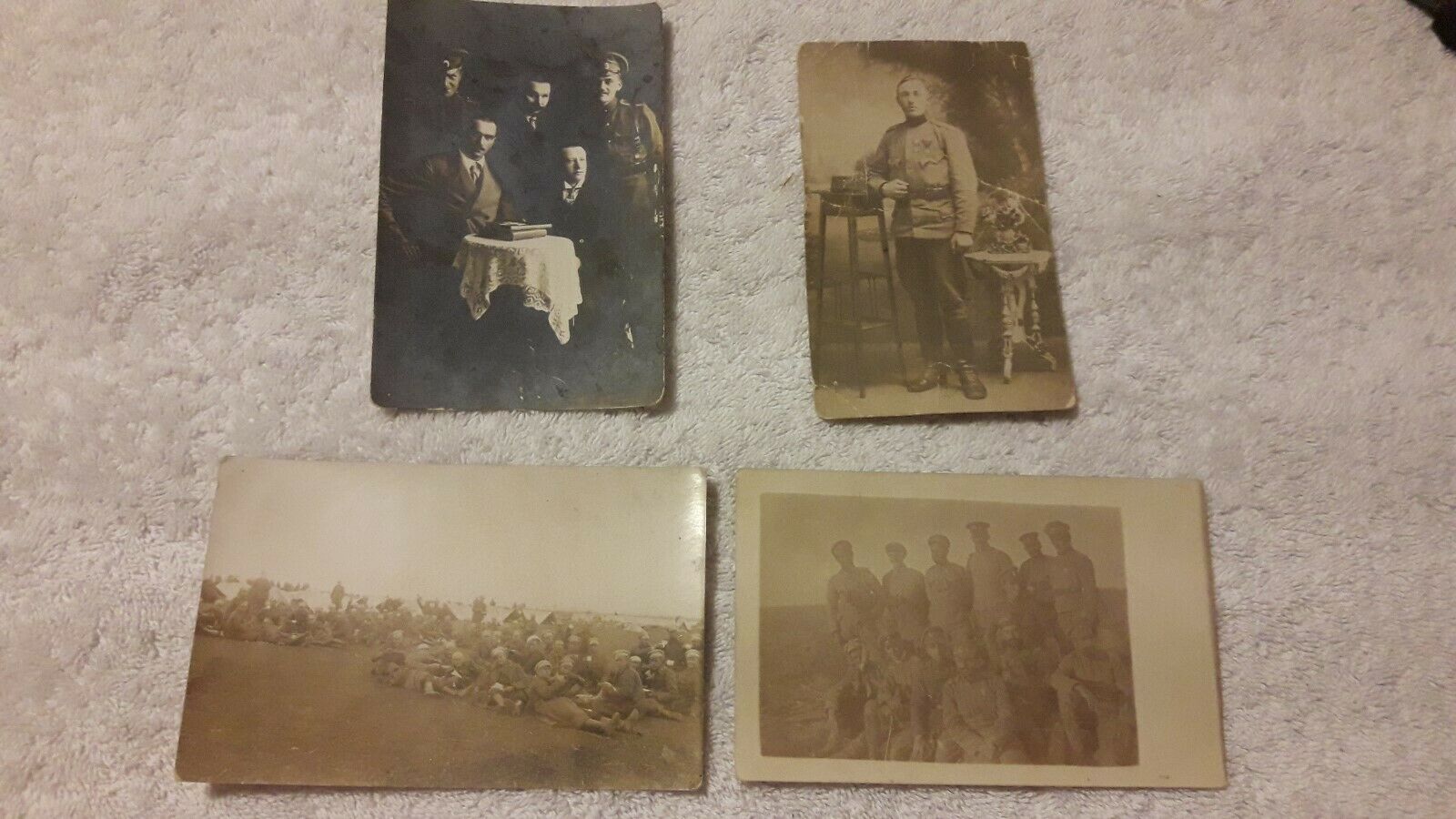 4 Ww1 Post Cards 3 German And 1 Allied