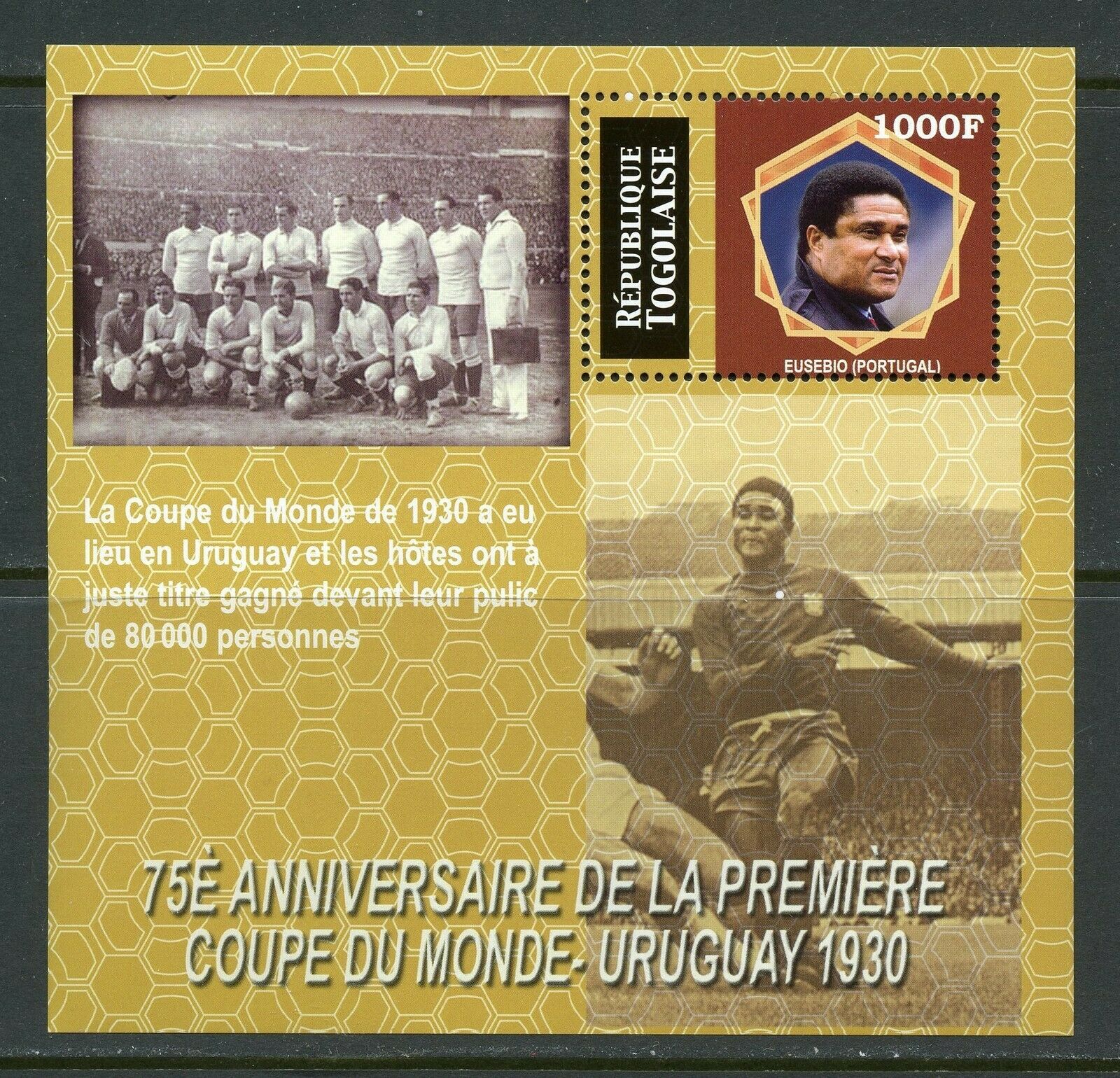 Togo 2004 100 Years Of Football Souvenir Sheet Mint Nh