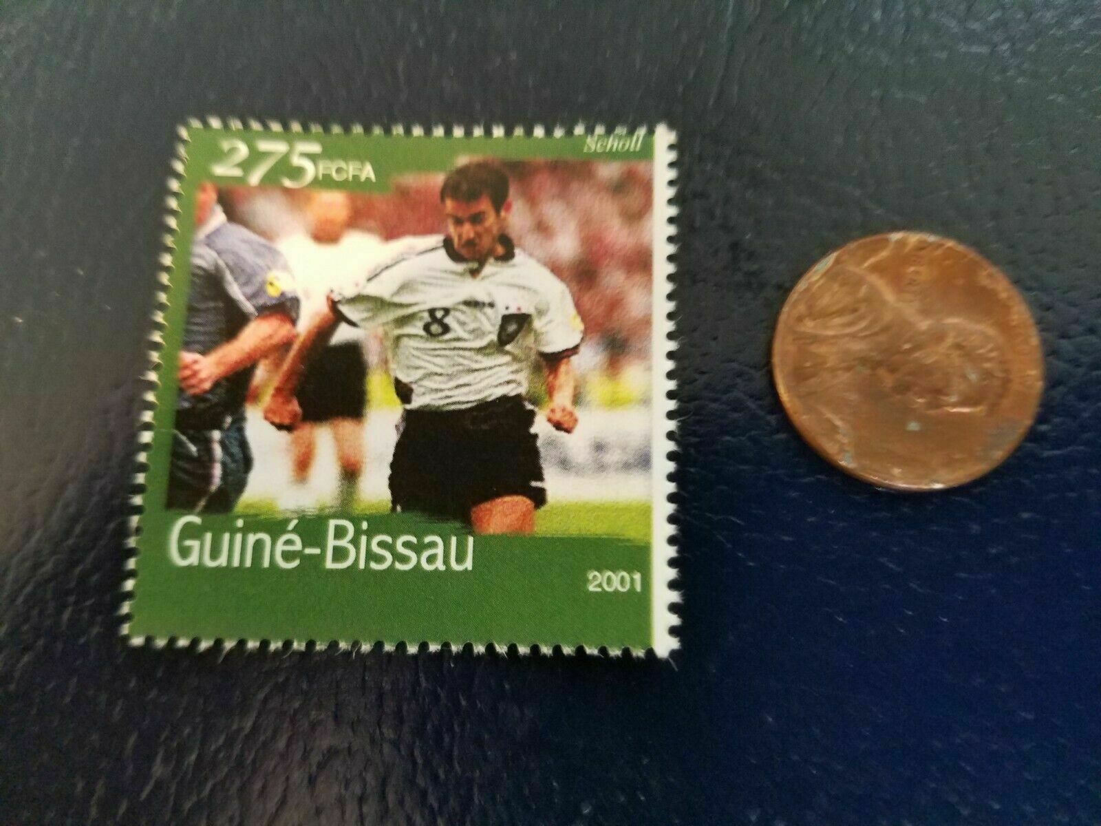 Mehmet Scholl Germany German Soccer 2001 Guine-Bissau Perforated Stamp