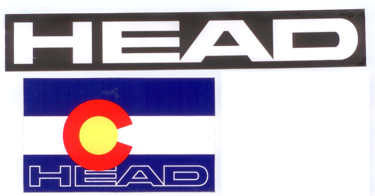 Head Kore Ski Colorado Flag Snowboard Tennis Raquet Decal Sticker, New!