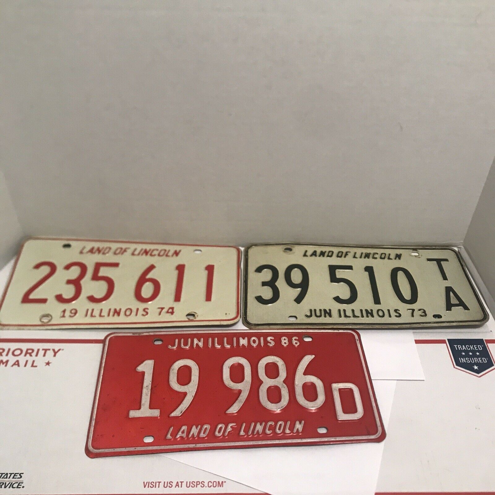 License Plate Illinois  1974 1986 1973 Land Of Lincoln