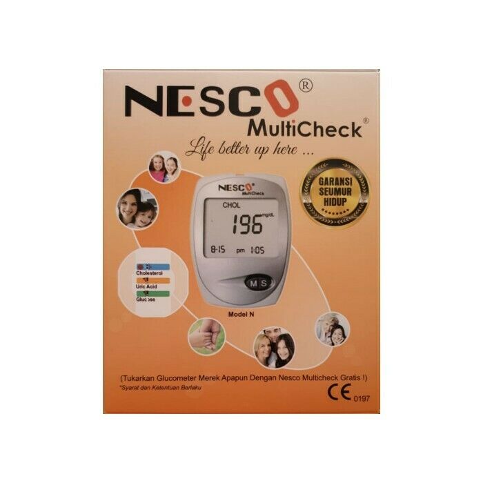 Nesco Multicheck Parameter Blood Glucose Uric Acid Cholesterol Test Kit
