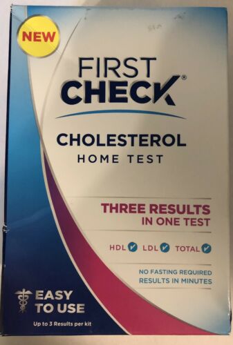 First Check Cholesterol Home Test - New In Box  3 Results One Test HDL LDL TOTAL