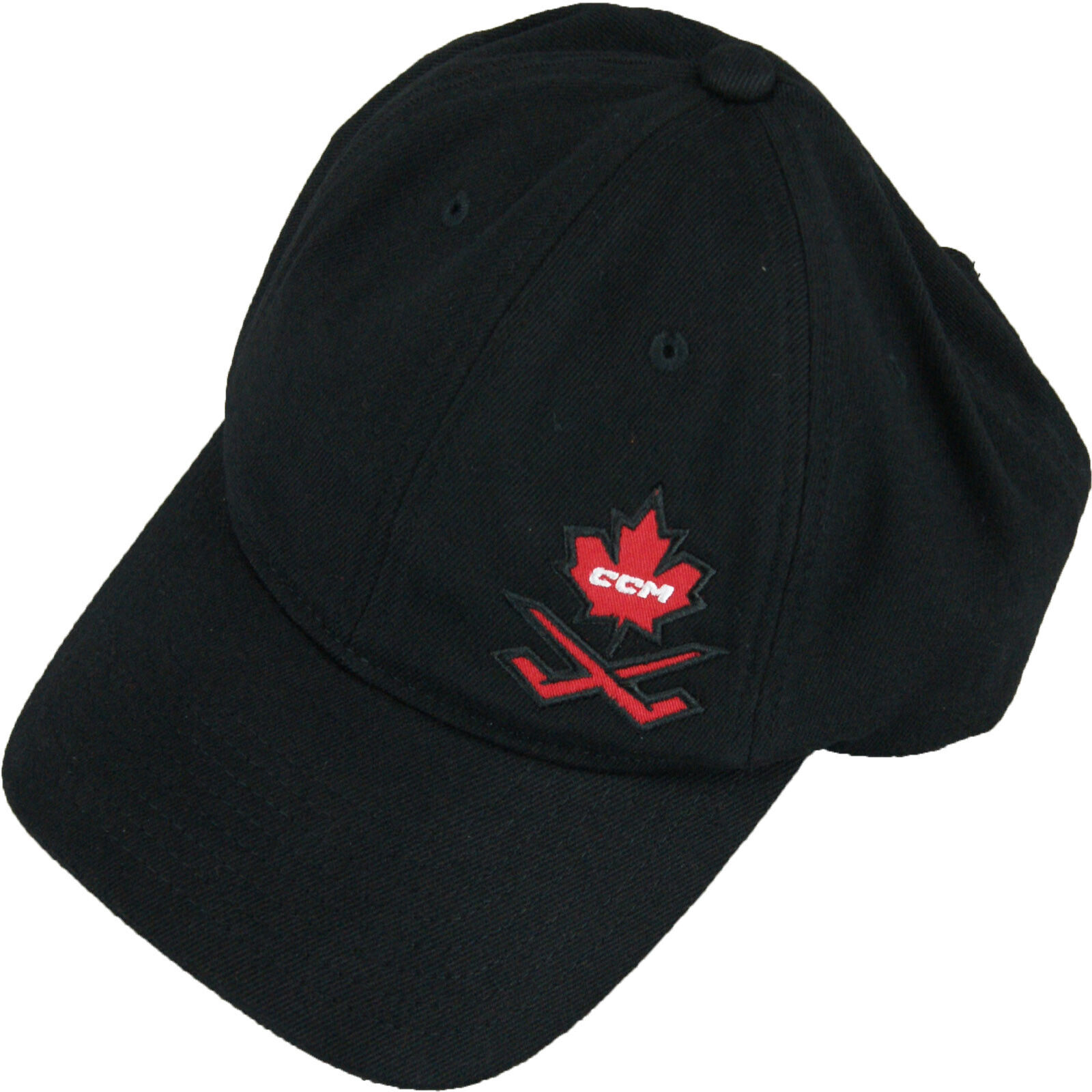 Ccm  Hockey "holiday Plaid" Mid-crown Slouch Senior/adult Adj Cap/hat Osfm-black