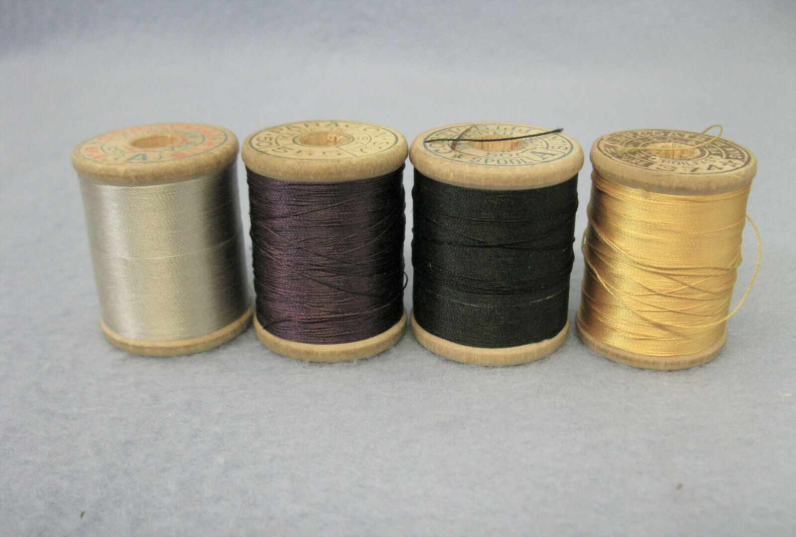 4 Vintage Silk Threads: Corticelli Paragon Coats: Fly Fishing Tying Sewing