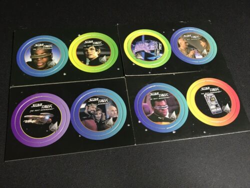 Star Trek Tng The Next Generation Pogs Lot 8 Paramount Pictures 1994 Star Disc